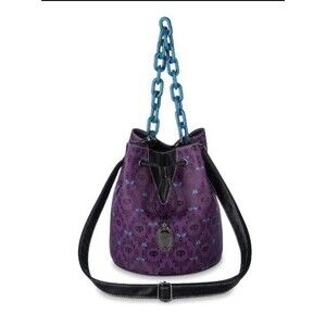 Disney Parks The Haunted Mansion Wallpaper Drawstring Bag Loungefly New